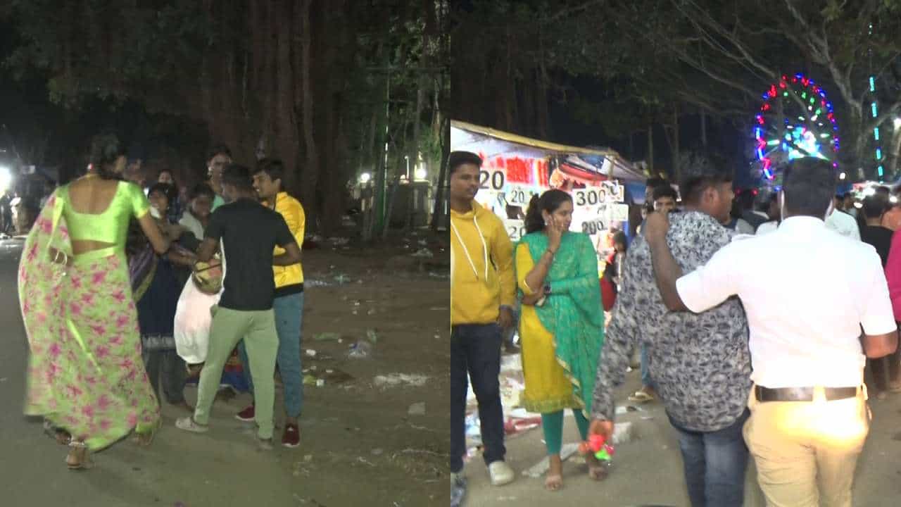 ನೆಲಮಂಗಲದ ಉದ್ಭವ ಗಣೇಶ ಜಾತ್ರೆಯಲ್ಲಿ ಪುಂಡರ, ಮಂಗಳಮುಖಿಯರ ಹಾವಳಿ; ರೋಸಿಹೋದ ವ್ಯಾಪಾರಿಗಳು ನೆಲಮಂಗಲದ ಉದ್ಭವ ಗಣೇಶ ಜಾತ್ರೆಯಲ್ಲಿ ಪುಂಡರ, ಮಂಗಳಮುಖಿಯರ ಹಾವಳಿ; ರೋಸಿಹೋದ ವ್ಯಾಪಾರಿಗಳು