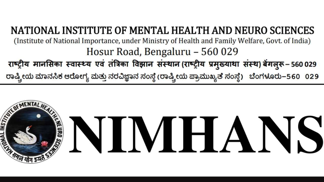 NIMHANS Recruitment 2024: 01 ಜೂನಿಯರ್ ರಿಸರ್ಚ್ ಫೆಲೋ ಹುದ್ದೆಗೆ ಆನ್‌ಲೈನ್‌ನಲ್ಲಿ ಅರ್ಜಿ ಸಲ್ಲಿಸಿ