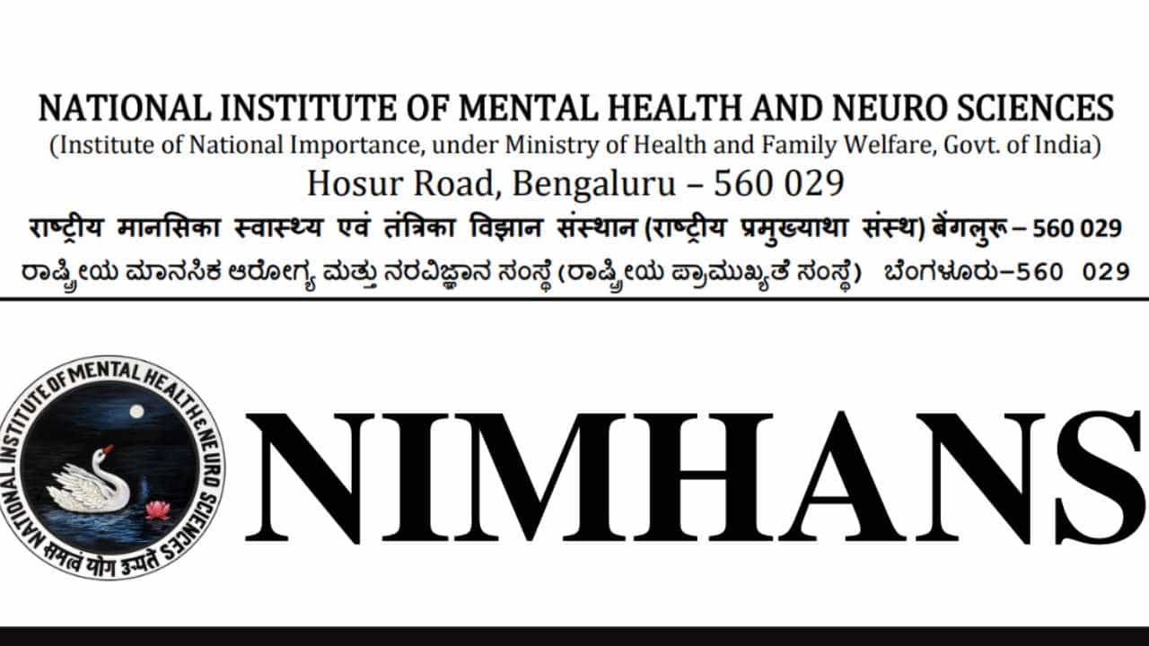 NIMHANS Recruitment 2024: 01 ಜೂನಿಯರ್ ರಿಸರ್ಚ್ ಫೆಲೋ ಹುದ್ದೆಗೆ ಆನ್ಲೈನ್ನಲ್ಲಿ ಅರ್ಜಿ ಸಲ್ಲಿಸಿ NIMHANS Recruitment 2024: 01 ಜೂನಿಯರ್ ರಿಸರ್ಚ್ ಫೆಲೋ ಹುದ್ದೆಗೆ ಆನ್ಲೈನ್ನಲ್ಲಿ ಅರ್ಜಿ ಸಲ್ಲಿಸಿ
