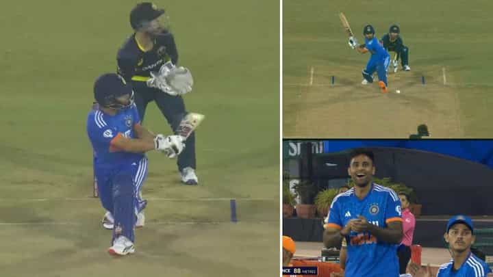 IND vs AUS 4th T20I: ಈ ರೀತಿಯ ಸಿಕ್ಸ್ ರಿಂಕು ಸಿಂಗ್ ಮಾತ್ರ ಸಿಡಿಸಲು ಸಾಧ್ಯ: ರೋಚಕ ವಿಡಿಯೋ ನೋಡಿ IND vs AUS 4th T20I: ಈ ರೀತಿಯ ಸಿಕ್ಸ್ ರಿಂಕು ಸಿಂಗ್ ಮಾತ್ರ ಸಿಡಿಸಲು ಸಾಧ್ಯ: ರೋಚಕ ವಿಡಿಯೋ ನೋಡಿ