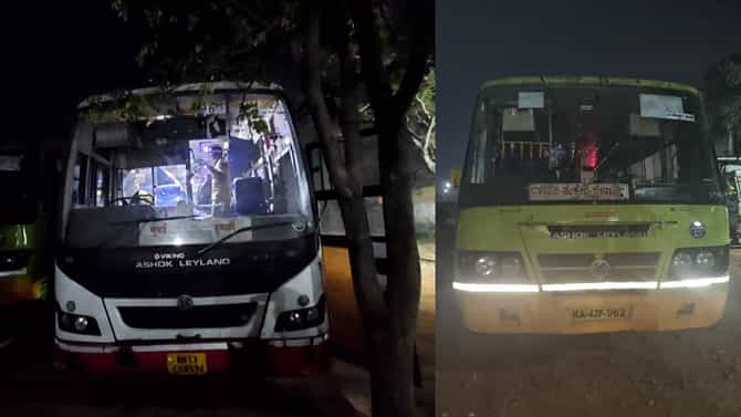 ಬೆಳಗಾವಿ: ಕರ್ನಾಟಕ ಸಾರಿಗೆ ಬಸ್​ಗೆ ​ಕಲ್ಲೆಸೆತ, ಸ್ಥಳಕ್ಕೆ ಎಸ್ಪಿ ದೌಡು