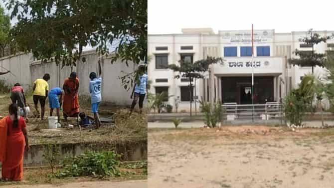 ಕೋಲಾರ: ವಸತಿ ಶಾಲೆಯ ಶಿಕ್ಷಕನ ಬಂಧನ ಖಂಡಿಸಿ ವಿದ್ಯಾರ್ಥಿಗಳಿಂದಲೇ ಪ್ರತಿಭಟನೆ