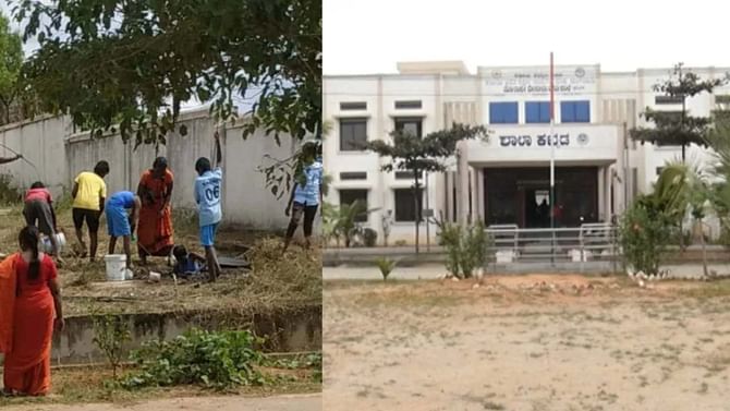 ಕೋಲಾರ: ವಸತಿ ಶಾಲೆಯ ಶಿಕ್ಷಕನ ಬಂಧನ ಖಂಡಿಸಿ ವಿದ್ಯಾರ್ಥಿಗಳಿಂದಲೇ ಪ್ರತಿಭಟನೆ