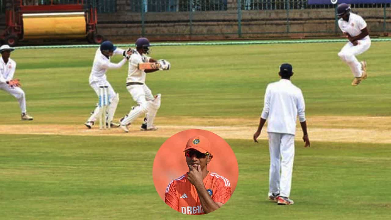 Samit Dravid: ಸಮಿತ್ ದ್ರಾವಿಡ್ ಆಲ್ರೌಂಡರ್ ಆಟ: ಕರ್ನಾಟಕ ತಂಡಕ್ಕೆ ಭರ್ಜರಿ ಜಯ Samit Dravid: ಸಮಿತ್ ದ್ರಾವಿಡ್ ಆಲ್ರೌಂಡರ್ ಆಟ: ಕರ್ನಾಟಕ ತಂಡಕ್ಕೆ ಭರ್ಜರಿ ಜಯ
