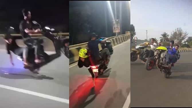 ಬೈಕ್ ವ್ಹೀಲಿಂಗ್ ಮಾಡಿದ್ದವರ ಹಿಡಿದಾಗ ಮೊಬೈಲ್ ಸ್ನಾಚ್, ಗಾಂಜಾ ಕೇಸ್​ ಪತ್ತೆ