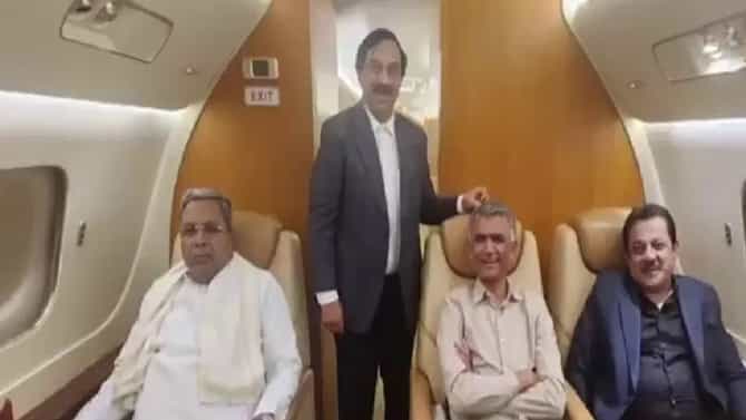 ಐಷಾರಾಮಿ ವಿಮಾನದಲ್ಲಿ ಸಿದ್ದರಾಮಯ್ಯ ಜತೆ ಜಮೀರ್ ಪ್ರಯಾಣ: ಬಿಜೆಪಿ ಕಿಡಿ
