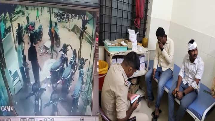 ರಾಯಚೂರು: ನಡು ರಸ್ತೆಯಲ್ಲೇ ಪೊಲೀಸ್ ಸಿಬ್ಬಂದಿ ಮೇಲೆ ಹಲ್ಲೆ ನಡೆಸಿದ ಆರೋಪಿಗಳು ರಾಯಚೂರು: ನಡು ರಸ್ತೆಯಲ್ಲೇ ಪೊಲೀಸ್ ಸಿಬ್ಬಂದಿ ಮೇಲೆ ಹಲ್ಲೆ ನಡೆಸಿದ ಆರೋಪಿಗಳು