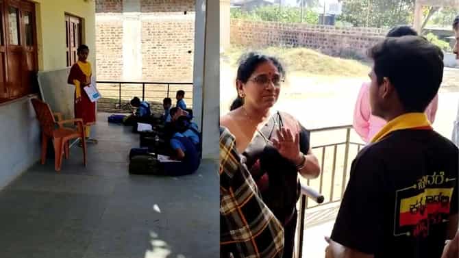 ಬೆಳಗಾವಿಯಲ್ಲಿ ಮಲತಾಯಿ ಧೋರಣೆ: ಕನ್ನಡ ಮಾಧ್ಯಮವರಿಗೆ ಶಾಲಾ ಆವರಣದಲ್ಲಿ ಪಾಠ