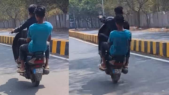Bike Wheeling: ಅಂತರಗಂಗೆ ರಸ್ತೆಯಲ್ಲಿ ಯುವಕರ ಬೈಕ್ ವೀಲಿಂಗ್, ಕ್ರಮಕ್ಕೆ ಸ್ಥಳೀಯರ ಒತ್ತಾಯ Bike Wheeling: ಅಂತರಗಂಗೆ ರಸ್ತೆಯಲ್ಲಿ ಯುವಕರ ಬೈಕ್ ವೀಲಿಂಗ್, ಕ್ರಮಕ್ಕೆ ಸ್ಥಳೀಯರ ಒತ್ತಾಯ