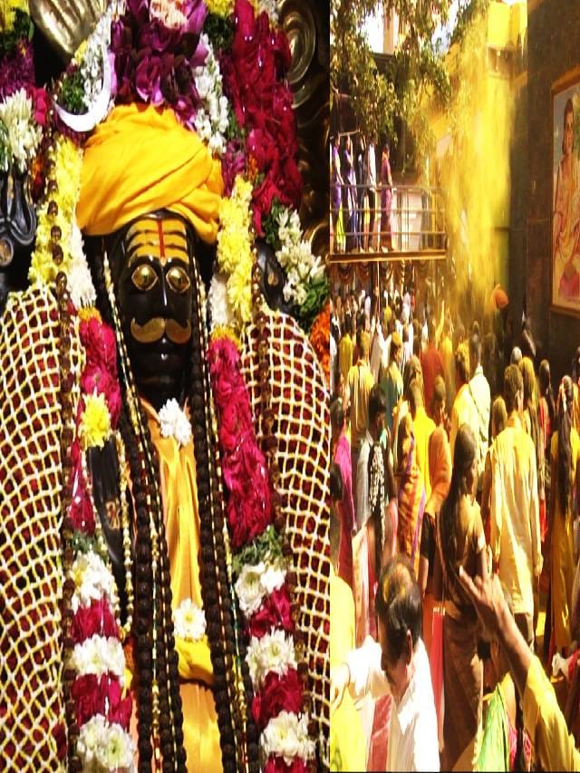 ದಕ್ಷಿಣ ಕಾಶಿ ಎಂದೇ ಪ್ರಖ್ಯಾತಿ ಪಡೆದ ಮೈಲಾರ ಮಲ್ಲಣ್ಣ ದೇವರ ಜಾತ್ರೆ; ಕ್ಷಿಂಟಾಲ್ ಗಟ್ಟಲೇ ಭಂಡಾರ ಹಾರಿಸಿ ಹರಕೆ