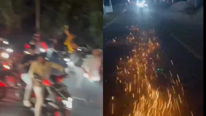 Video: ನಡುರಸ್ತೆಯಲ್ಲಿ ಯುವಕರ ಹುಚ್ಚಾಟ: ಹೊಸ ವರ್ಷಾಚರಣೆ ವೇಳೆ ಬೈಕ್ ಸ್ಟಂಟ್ Video: ನಡುರಸ್ತೆಯಲ್ಲಿ ಯುವಕರ ಹುಚ್ಚಾಟ: ಹೊಸ ವರ್ಷಾಚರಣೆ ವೇಳೆ ಬೈಕ್ ಸ್ಟಂಟ್