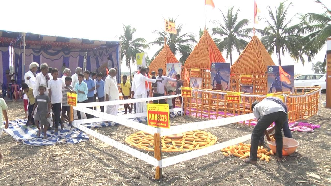 Koppal Farmer built Ram Mandir in maize