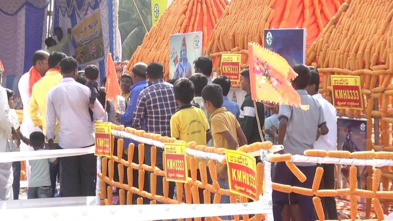 Koppal Farmer built Ram Mandir in maize