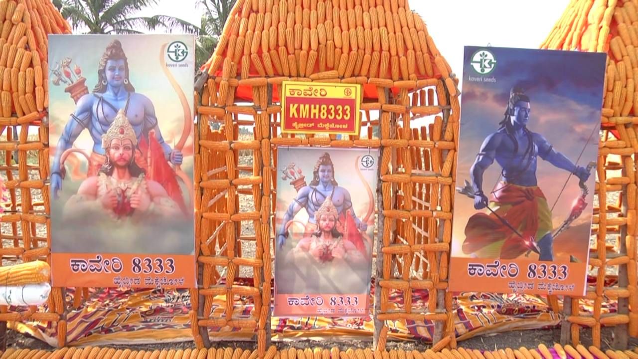 Koppal Farmer built Ram Mandir in maize