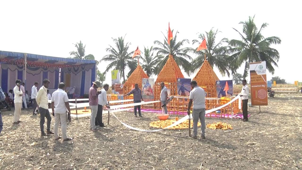 Koppal Farmer built Ram Mandir in maize