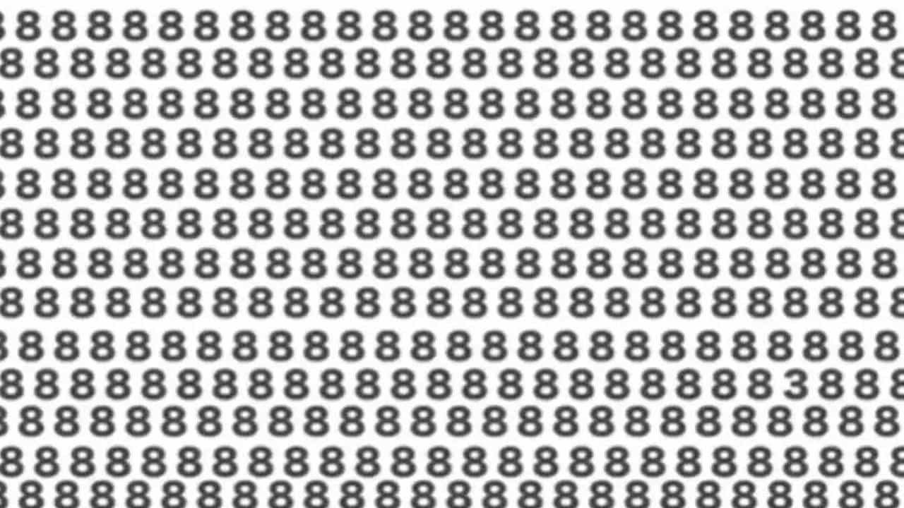 Optical Illusion: '8'ರ ಮಧ್ಯೆ ಅಡಗಿರುವ ಸಂಖ್ಯೆ '3'ರನ್ನು ಪತ್ತೆಹಚ್ಚಲು ಸಾಧ್ಯವೇ?