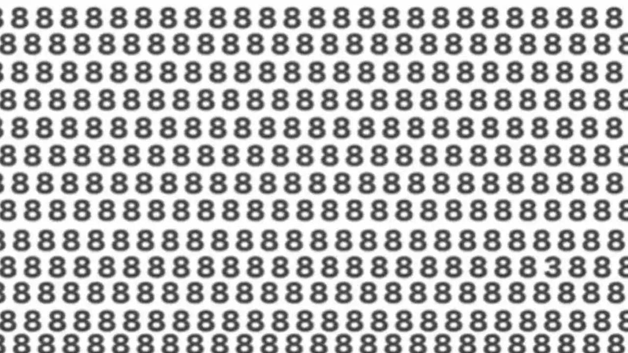 Optical Illusion: '8'ರ ಮಧ್ಯೆ ಅಡಗಿರುವ ಸಂಖ್ಯೆ '3'ರನ್ನು ಪತ್ತೆಹಚ್ಚಲು ಸಾಧ್ಯವೇ? Optical Illusion: '8'ರ ಮಧ್ಯೆ ಅಡಗಿರುವ ಸಂಖ್ಯೆ '3'ರನ್ನು ಪತ್ತೆಹಚ್ಚಲು ಸಾಧ್ಯವೇ?