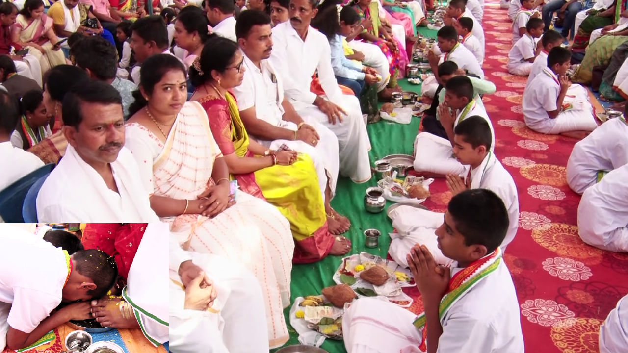 ಹೆತ್ತವರಿಗೆ ಪಾದಪೂಜೆ: ನೂರಾರು ಶಾಲಾ ಮಕ್ಕಳಿಗೆ ಸಂಸ್ಕಾರದ ಪಾಠ, ಎಲ್ಲಿ? ಹೆತ್ತವರಿಗೆ ಪಾದಪೂಜೆ: ನೂರಾರು ಶಾಲಾ ಮಕ್ಕಳಿಗೆ ಸಂಸ್ಕಾರದ ಪಾಠ, ಎಲ್ಲಿ?