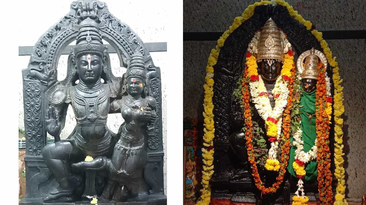 ಕೆರೆಯೊಳಗೆ ಸಿಕ್ತು ಅಪರೂಪದ ಸೀತಾರಾಮರ ವಿಗ್ರಹ: ರಾಮನ ಎಡತೊಡೆ ಮೇಲೆ ಕುಳಿತ ಸೀತಾ ಮಾತೆ ಕೆರೆಯೊಳಗೆ ಸಿಕ್ತು ಅಪರೂಪದ ಸೀತಾರಾಮರ ವಿಗ್ರಹ: ರಾಮನ ಎಡತೊಡೆ ಮೇಲೆ ಕುಳಿತ ಸೀತಾ ಮಾತೆ