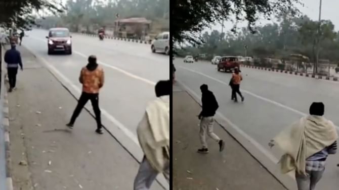 ಹೋಟೆಲ್​​​​ ಮಾಲಿಕನ ಮೇಲೆ ಕಾರು ಹತ್ತಿಸಲು ಯತ್ನಿಸಿದ ವ್ಯಕ್ತಿ