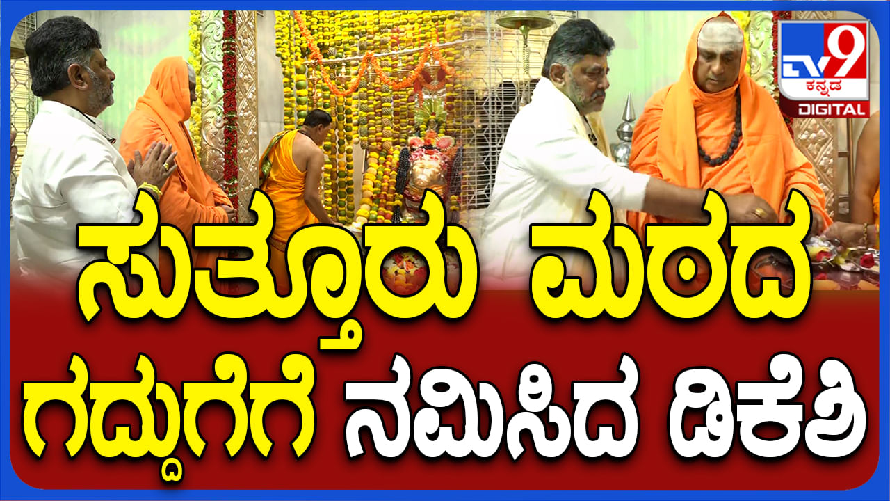 Mysuru Suttur Math: ಮೈಸೂರು ಸುತ್ತೂರು ಮಠದ ಗದ್ದುಗೆ ದರ್ಶನ ಪಡೆದ ಡಿಸಿಎಂ ಡಿಕೆ ಶಿವಕುಮಾರ್​