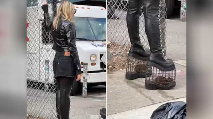 Rat Cage Heels: ಇಲಿ ಬೋನು ಕಾಲಿಗೆ ಕಟ್ಟಿ ಹೊಸ ಫ್ಯಾಶನ್ನಲ್ಲಿ ಬೀದಿಗಿಳಿದ ಯುವತಿ