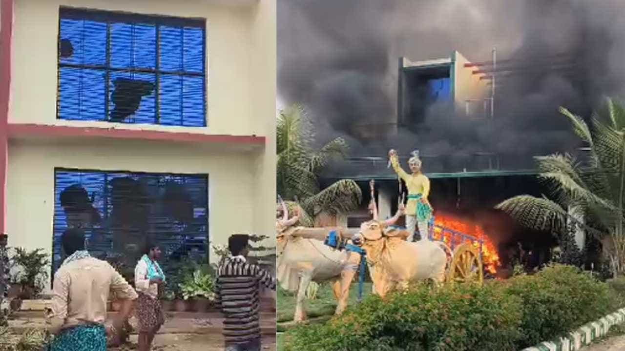 ಬ್ಯಾಡಗಿ ಮೆಣಸಿನಕಾಯಿ ದರ ಕುಸಿತದಿಂದ ರೊಚ್ಚಿಗೆದ್ದ ರೈತರು: ಎಪಿಎಂಸಿ ಕಚೇರಿಗೆ ಕಲ್ಲುತೂರಿ, ಕಾರಿಗೆ ಬೆಂಕಿ