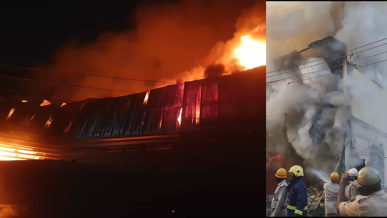 ಬೆಂಗಳೂರಿನ ಗಾಯತ್ರಿ ಅಸೋಸಿಯೇಟ್ ಗೋದಾಮಿನಲ್ಲಿ ಅಗ್ನಿ ಅವಘಡ ಬೆಂಗಳೂರಿನ ಗಾಯತ್ರಿ ಅಸೋಸಿಯೇಟ್ ಗೋದಾಮಿನಲ್ಲಿ ಅಗ್ನಿ ಅವಘಡ