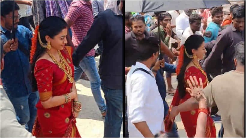 ‘ಪುಷ್ಪ 2’ ಚಿತ್ರದ ಶ್ರೀವಲ್ಲಿ ಲುಕ್ ಲೀಕ್; ರಶ್ಮಿಕಾ ನೋಡಲು ಮುಗಿಬಿದ್ದ ಫ್ಯಾನ್ಸ್