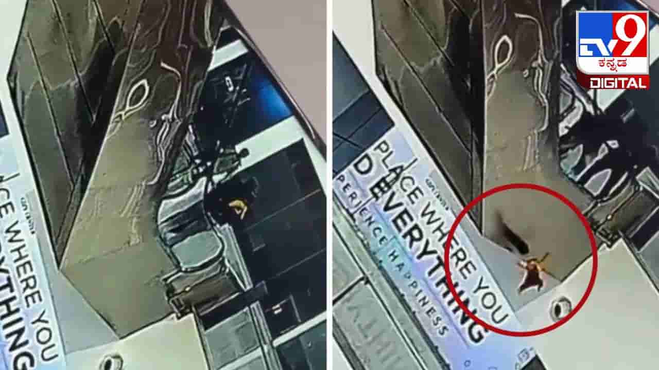 CCTV Footage: ತಂದೆಯ ತೋಳಿನಲ್ಲಿದ್ದ ಮಗು, ಕೈ ಜಾರಿ ಮೂರನೇ ಮಹಡಿಯಿಂದ ಬಿದ್ದು ಸಾವು