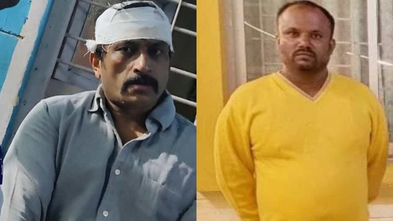 ಆನೇಕಲ್ ನಡುರಸ್ತೆಯಲ್ಲೇ ಕಾಂಗ್ರೆಸ್ ಮುಖಂಡನಿಂದ ಹೆಡ್ ಕಾನ್ಸ್​ಟೇಬಲ್ ಮೇಲೆ ಹಲ್ಲೆ