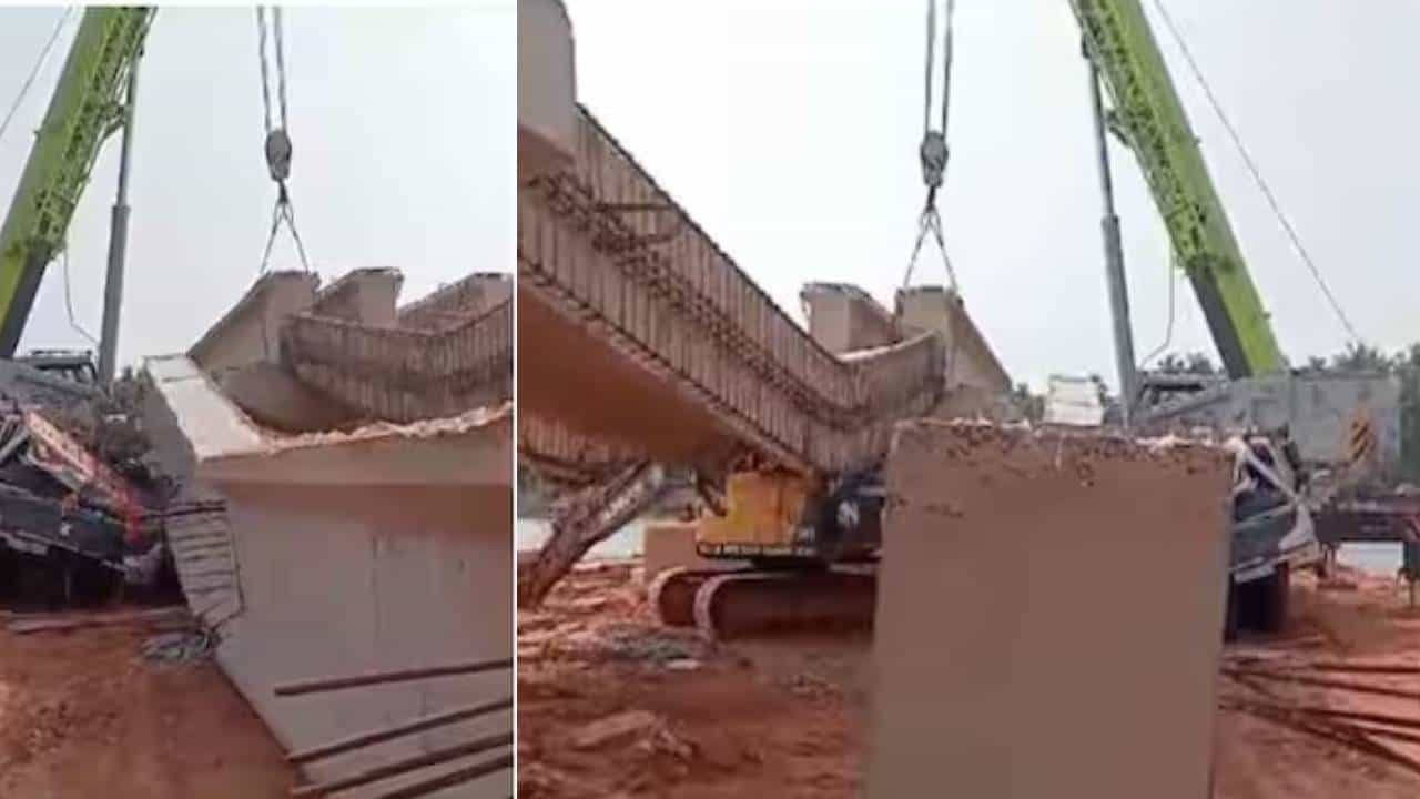 ಕುಮಟಾ: ಅಘನಾಶಿನಿ ನದಿಗೆ ನಿರ್ಮಿಸ್ತಿದ್ದ ಸೇತುವೆಯ ಸ್ಲ್ಯಾಬ್ ಕುಸಿತ; ಕೆಳಗಿದ್ದ ಟ್ರಕ್ ಜಖಂ ಕುಮಟಾ: ಅಘನಾಶಿನಿ ನದಿಗೆ ನಿರ್ಮಿಸ್ತಿದ್ದ ಸೇತುವೆಯ ಸ್ಲ್ಯಾಬ್ ಕುಸಿತ; ಕೆಳಗಿದ್ದ ಟ್ರಕ್ ಜಖಂ