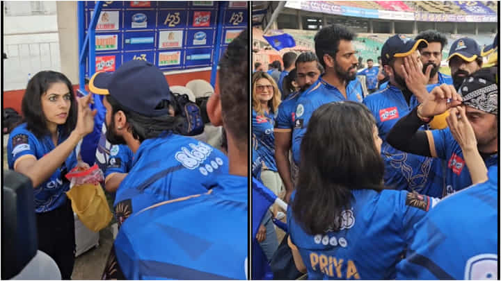 ಕರ್ನಾಟಕ ಬುಲ್ಡೋಜರ್ಸ್ ಆಟಗಾರರಿಗೆ ತಿಲಕ ಇಟ್ಟು ವಿಶ್ ಮಾಡಿದ ಪ್ರಿಯಾ ಸುದೀಪ್ ಕರ್ನಾಟಕ ಬುಲ್ಡೋಜರ್ಸ್ ಆಟಗಾರರಿಗೆ ತಿಲಕ ಇಟ್ಟು ವಿಶ್ ಮಾಡಿದ ಪ್ರಿಯಾ ಸುದೀಪ್