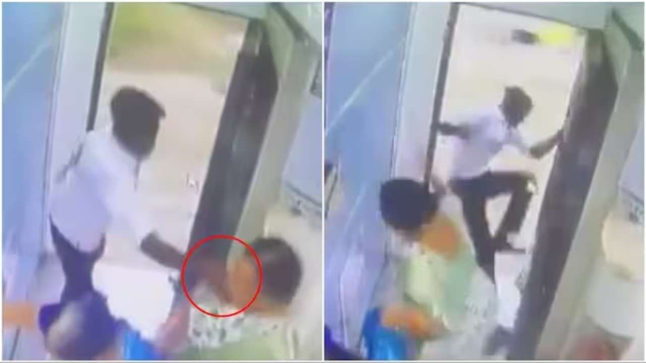 Viral Video: ರೈಲಿನಲ್ಲಿ ಮಹಿಳೆಯ ಸರ ಕಸಿದುಕೊಳ್ಳಲು ಯತ್ನ; ಸಿಸಿಟಿವಿ ದೃಶ್ಯ ಇಲ್ಲಿದೆ ನೋಡಿ