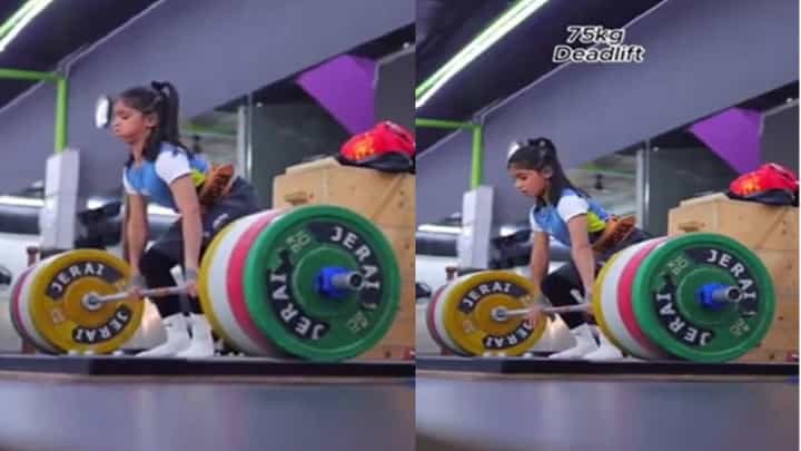 ಚಂಡೀಗಢ: ವೇಟ್ಲಿಫ್ಟಿಂಗ್ನಲ್ಲಿ 75 ಕೆ.ಜಿ ತೂಕ ಎತ್ತಿದ 9 ವರ್ಷದ ಬಾಲಕಿ; ಇಲ್ಲಿದೆ ವಿಡಿಯೋ ಚಂಡೀಗಢ: ವೇಟ್ಲಿಫ್ಟಿಂಗ್ನಲ್ಲಿ 75 ಕೆ.ಜಿ ತೂಕ ಎತ್ತಿದ 9 ವರ್ಷದ ಬಾಲಕಿ; ಇಲ್ಲಿದೆ ವಿಡಿಯೋ