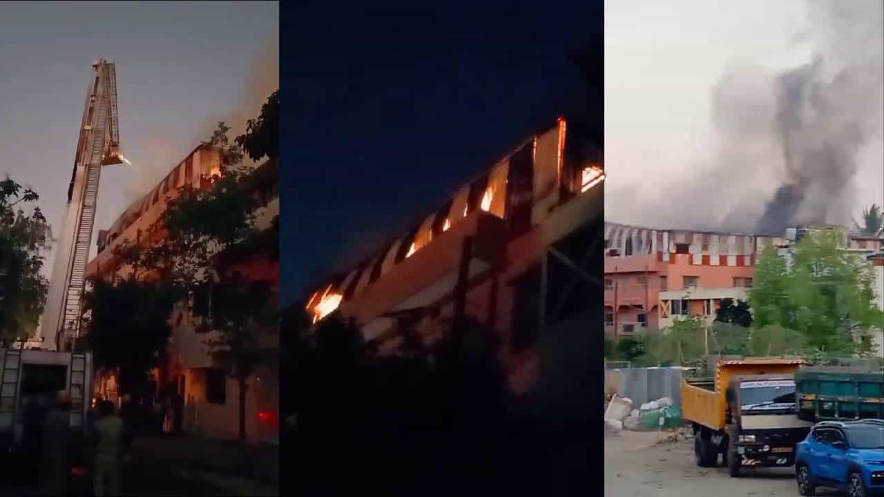 ಬೆಂಗಳೂರಿನಲ್ಲಿ ಅಗ್ನಿ ಅವಘಡ: 5 ಕೋಟಿ ಮೌಲ್ಯದ ಬಟ್ಟೆ, 40 ಬೈಕ್​, BMW ಕಾರು ಭಸ್ಮ