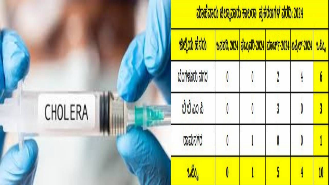 ಕರ್ನಾಟಕದಲ್ಲಿ 10ಕ್ಕೆ ಏರಿಕೆಯಾದ ಕಾಲರಾ ಕೇಸ್​; ಬೆಂಗಳೂರಿನಲ್ಲಿಯೇ 6 ಪ್ರಕರಣಗಳು!