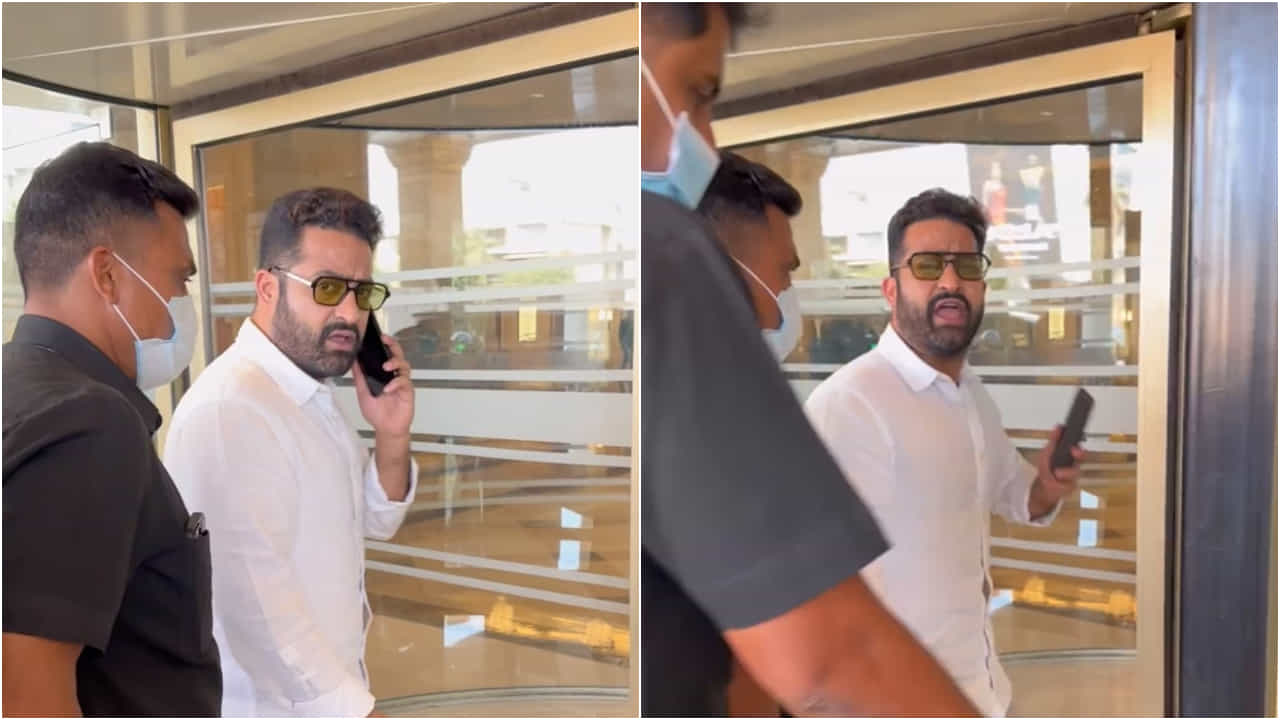 ಜೂ. ಎನ್​ಟಿಆರ್​ನ ಫಾಲೋ ಮಾಡಿಕೊಂಡು ಬಂದ ವ್ಯಕ್ತಿ; ಸಿಟ್ಟಿನಿಂದ ಕೂಗಾಡಿದ ನಟ