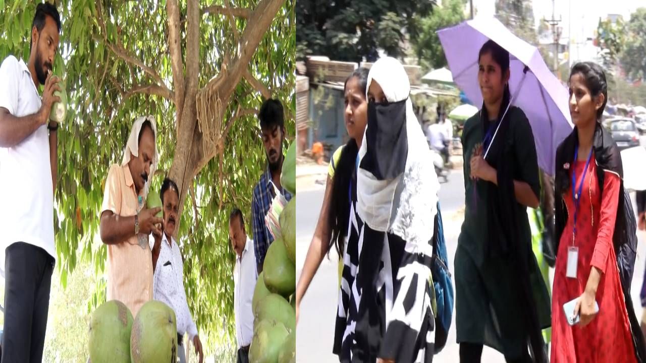 ಬಿಸಿಲಿನಿಂದ ಕೆಂಗೆಟ್ಟು ಹಣ್ಣು, ಜ್ಯೂಸ್ಗಳ ಕಡೆ ಮುಖ ಮಾಡಿದ ಜನ; ದುಬಾರಿಯಾದ ದರ ಬಿಸಿಲಿನಿಂದ ಕೆಂಗೆಟ್ಟು ಹಣ್ಣು, ಜ್ಯೂಸ್ಗಳ ಕಡೆ ಮುಖ ಮಾಡಿದ ಜನ; ದುಬಾರಿಯಾದ ದರ