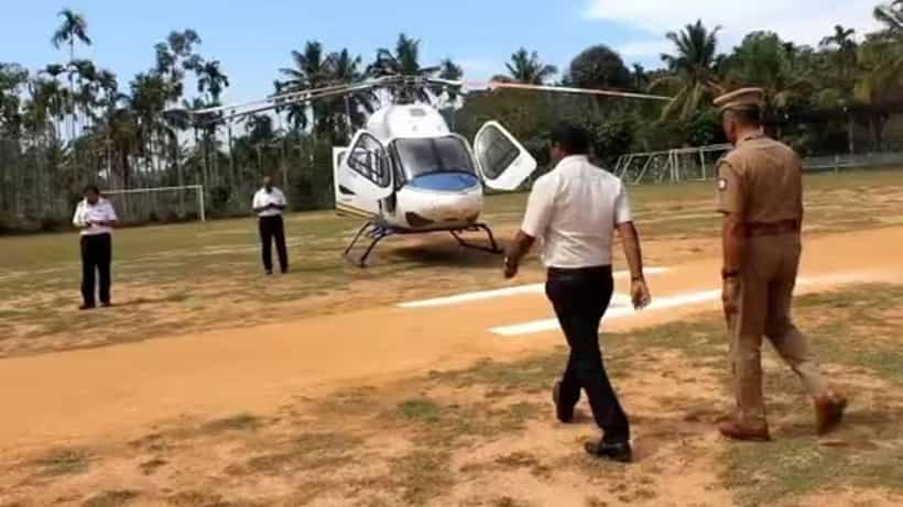 ತಮಿಳುನಾಡಿನಲ್ಲಿ ರಾಹುಲ್ ಗಾಂಧಿ ಹೆಲಿಕಾಪ್ಟರ್ ಪರಿಶೀಲನೆ ನಡೆಸಿದ ಚುನಾವಣಾ ಅಧಿಕಾರಿಗಳು