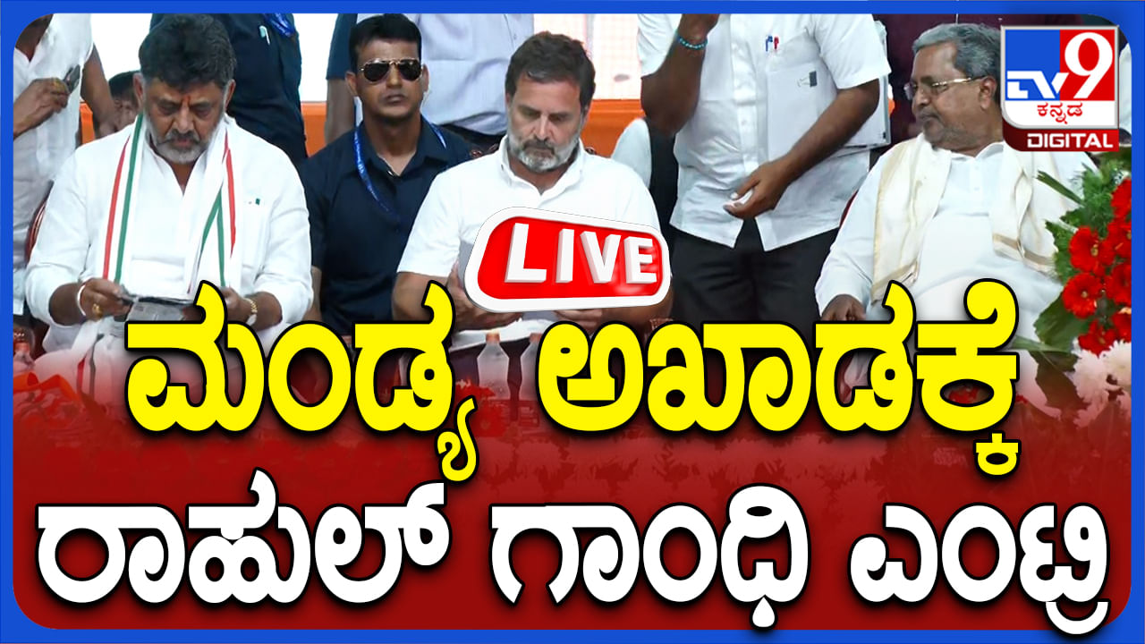 Rahul Gandhi Rally in Karnataka: ಮಂಡ್ಯದಲ್ಲಿ ರಾಹುಲ್‌ ಗಾಂಧಿ ಅಬ್ಬರ, ಇಲ್ಲಿದೆ ನೇರಪ್ರಸಾರ