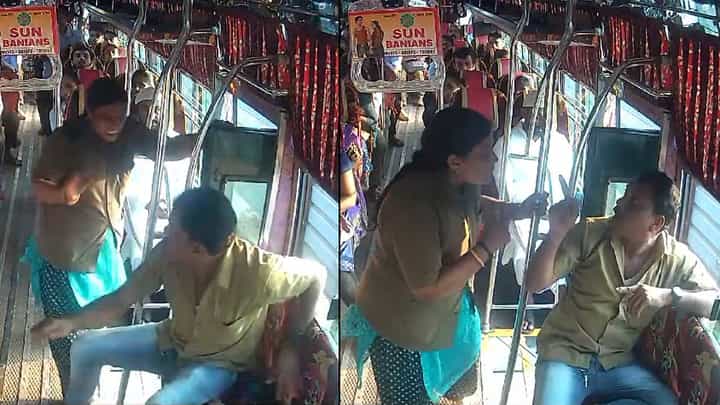 ಟೈಮಿಂಗ್ ವಿಚಾರದಲ್ಲಿ ಖಾಸಗಿ ಬಸ್ ಕಂಡಕ್ಟರ್ಗಳ ಮಾರಮಾರಿ; ವಿಡಿಯೋ ವೈರಲ್ ಟೈಮಿಂಗ್ ವಿಚಾರದಲ್ಲಿ ಖಾಸಗಿ ಬಸ್ ಕಂಡಕ್ಟರ್ಗಳ ಮಾರಮಾರಿ; ವಿಡಿಯೋ ವೈರಲ್
