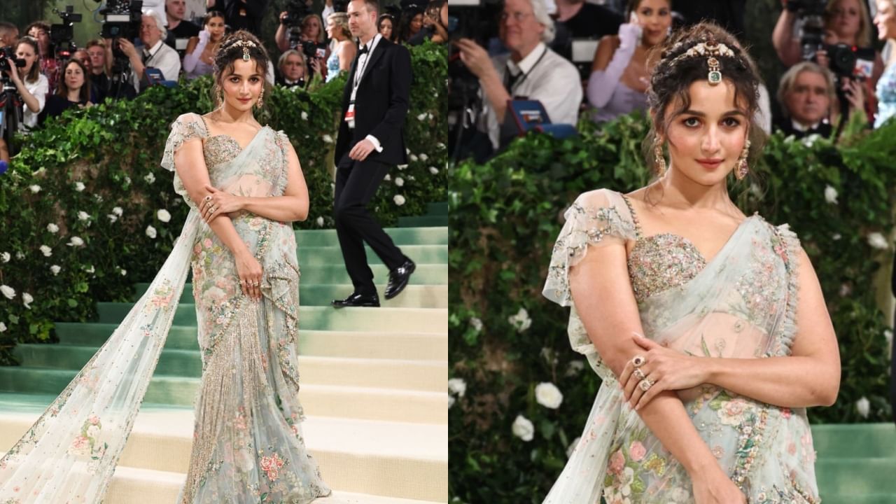 Met Gala 2024: ಸೀರೆಯಲ್ಲಿ ಮೆಟ್ ಗಾಲಾ ರೆಡ್ ಕಾರ್ಪೆಟ್​ನಲ್ಲಿ ಮಿಂಚಿದ ಆಲಿಯಾ ಭಟ್