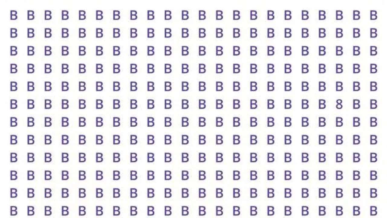 Optical Illusion: 'B' ಗಳ ಮಧ್ಯೆ ಅಡಗಿರುವ ಸಂಖ್ಯೆ 8 ನ್ನು ಪತ್ತೆ ಹಚ್ಚಿ