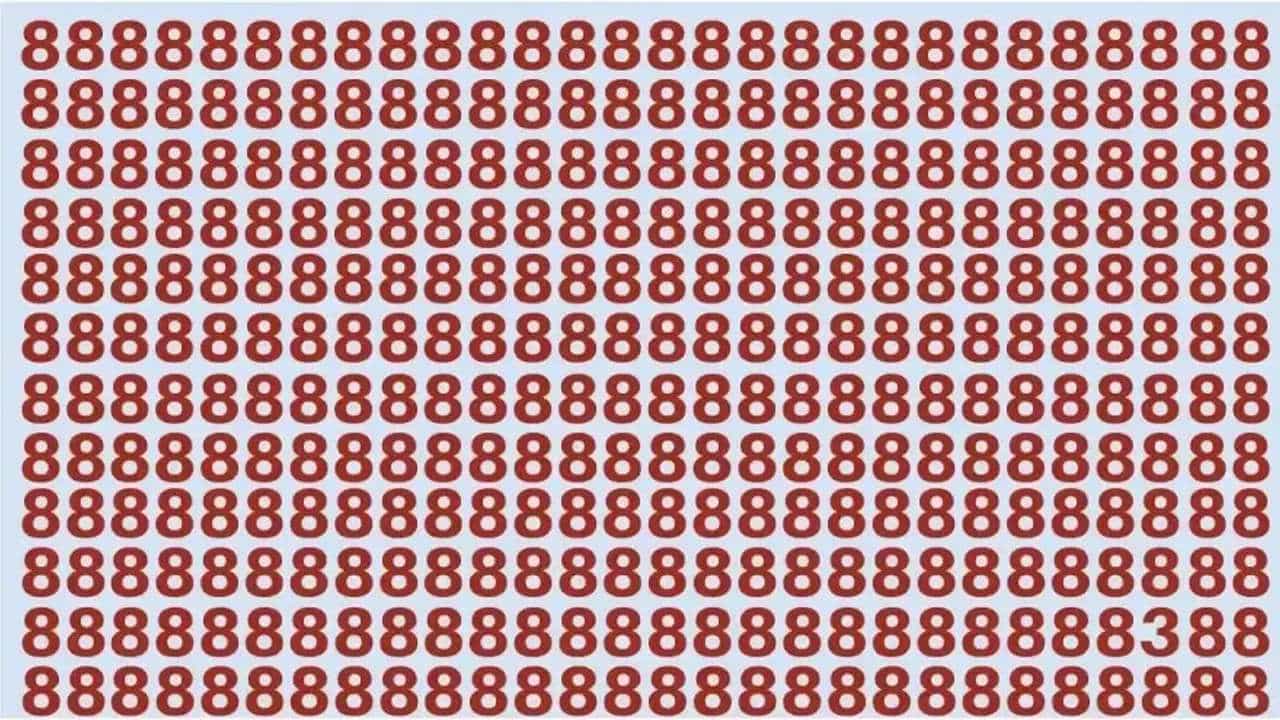 Optical Illusions: 8ರ ಮಧ್ಯೆ ಅಡಗಿರುವ ಸಂಖ್ಯೆ 3ರನ್ನು ಪತ್ತೆ ಹಚ್ಚಿ
