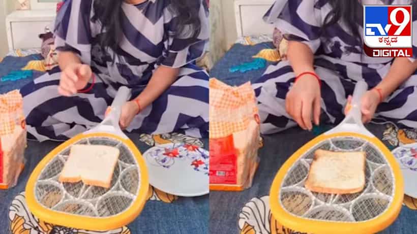 Video Viral: ಸೊಳ್ಳೆ ಬ್ಯಾಟ್ ಬಳಸಿ ಬ್ರೆಡ್ ಟೋಸ್ಟ್ ಮಾಡಿದ ಮಹಿಳೆ; ವಿಡಿಯೋ ವೈರಲ್