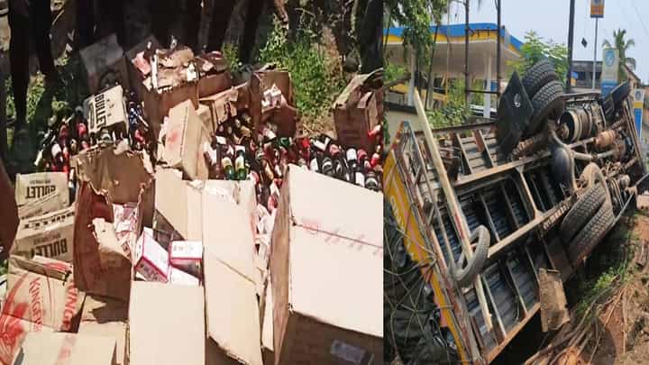 ಮದ್ಯ ತುಂಬಿದ್ದ ಲಾರಿ ಪಲ್ಟಿ; ರಾಯಚೂರು- ಹೈದ್ರಾಬಾದ್ ರಾಷ್ಟ್ರೀಯ ಹೆದ್ದಾರಿ ಸಂಚಾರ ಅಸ್ತವ್ಯಸ್ತ ಮದ್ಯ ತುಂಬಿದ್ದ ಲಾರಿ ಪಲ್ಟಿ; ರಾಯಚೂರು- ಹೈದ್ರಾಬಾದ್ ರಾಷ್ಟ್ರೀಯ ಹೆದ್ದಾರಿ ಸಂಚಾರ ಅಸ್ತವ್ಯಸ್ತ