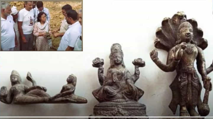 ಮನೆ ಕಟ್ಟಲು ಪಾಯ ಅಗೆಯುವಾಗ... 4 ಶತಮಾನ ಹಳೆಯ ಹಿಂದೂ ವಿಗ್ರಹಗಳು ಪತ್ತೆ! ವಿಡಿಯೊ ನೋಡಿ ಮನೆ ಕಟ್ಟಲು ಪಾಯ ಅಗೆಯುವಾಗ... 4 ಶತಮಾನ ಹಳೆಯ ಹಿಂದೂ ವಿಗ್ರಹಗಳು ಪತ್ತೆ! ವಿಡಿಯೊ ನೋಡಿ