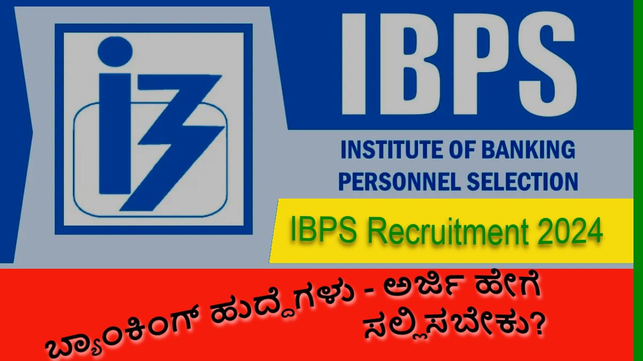 IBPS Recruitment 2024: ಬ್ಯಾಂಕಿಂಗ್​​ ಹುದ್ದೆಗಳು, ಆಯ್ಕೆ ಪ್ರಕ್ರಿಯೆ, ಅರ್ಜಿ ಹೇಗೆ ಸಲ್ಲಿಸಬೇಕು?