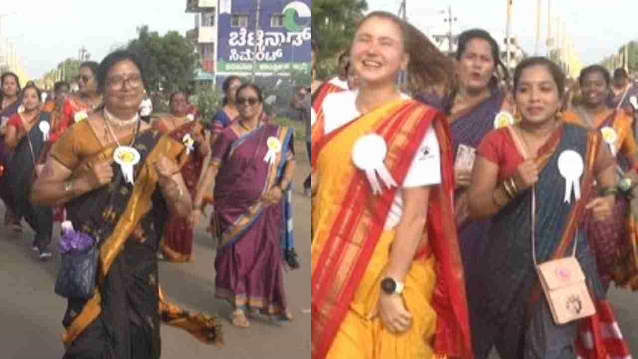 ವರ್ಲ್ಡ್ ರೆಕಾರ್ಡ್ಗಾಗಿ ಮ್ಯಾರಥಾನ್ ಓಟ: ಇಳಕಲ್ ಸೀರೆಯಲ್ಲೇ ಓಡಿದ ಮಹಿಳೆಯರು ವರ್ಲ್ಡ್ ರೆಕಾರ್ಡ್ಗಾಗಿ ಮ್ಯಾರಥಾನ್ ಓಟ: ಇಳಕಲ್ ಸೀರೆಯಲ್ಲೇ ಓಡಿದ ಮಹಿಳೆಯರು